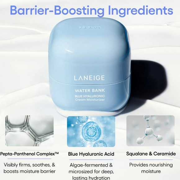 Laneige Water Bank Blue Hyaluronic Cream Moisturizer NWT - Picture 4 of 8